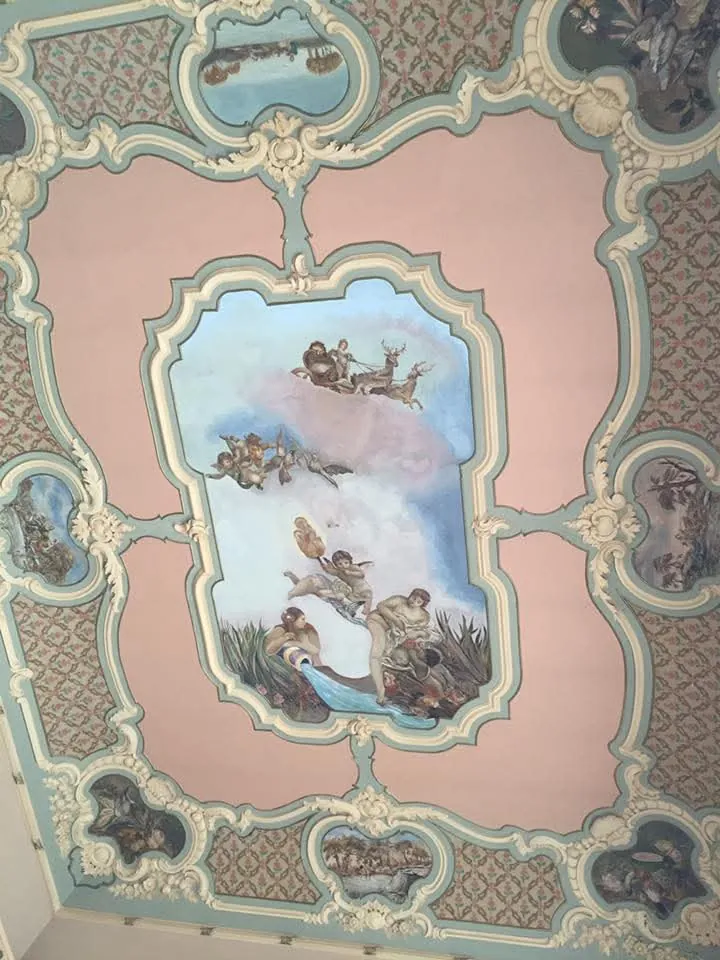 Soffitto storico affrescato della farmacia